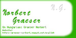 norbert graeser business card